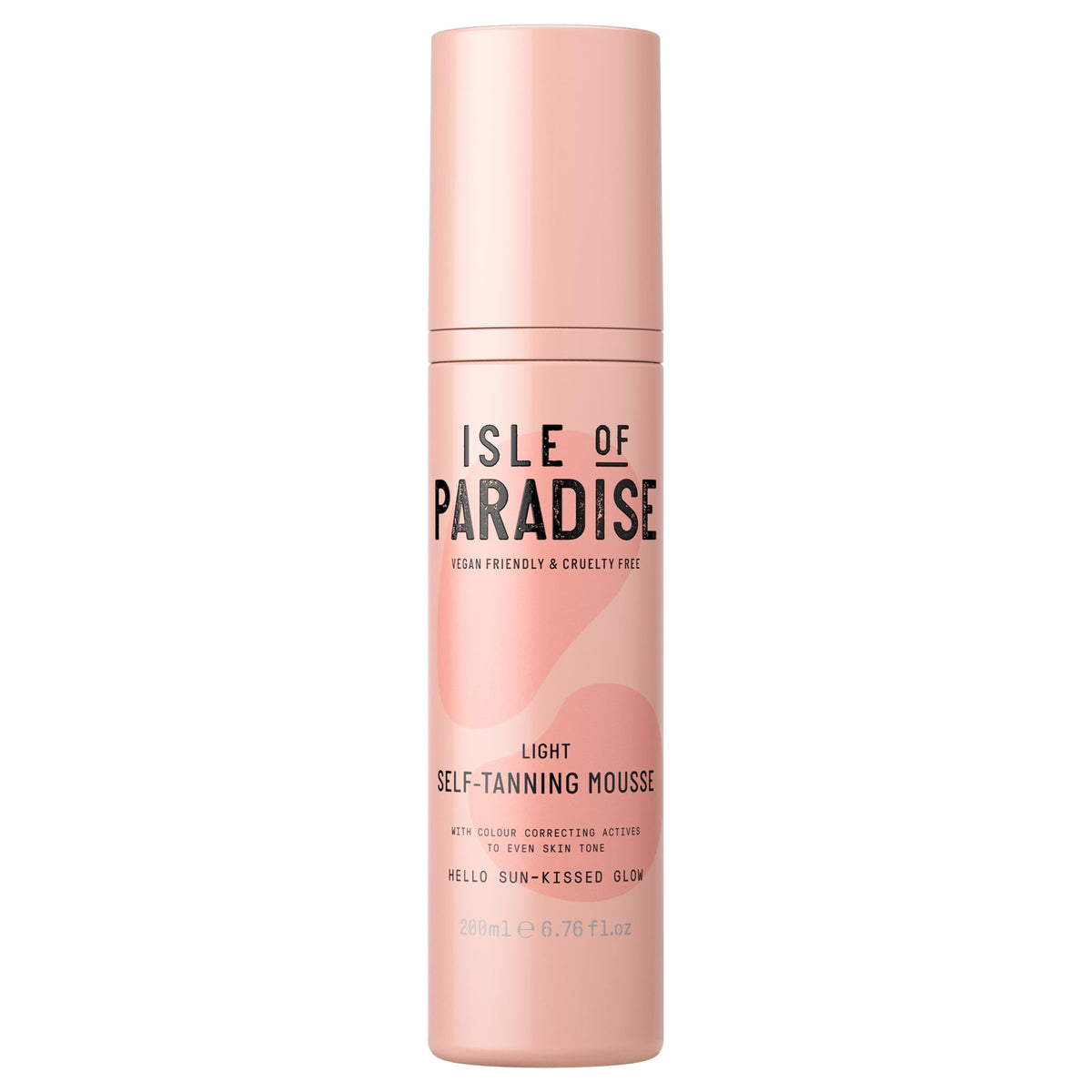 Isle of Paradise tinted mousse bottle pump for easy, streak-free tanning.