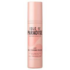 Isle of Paradise tinted mousse bottle pump for easy, streak-free tanning.