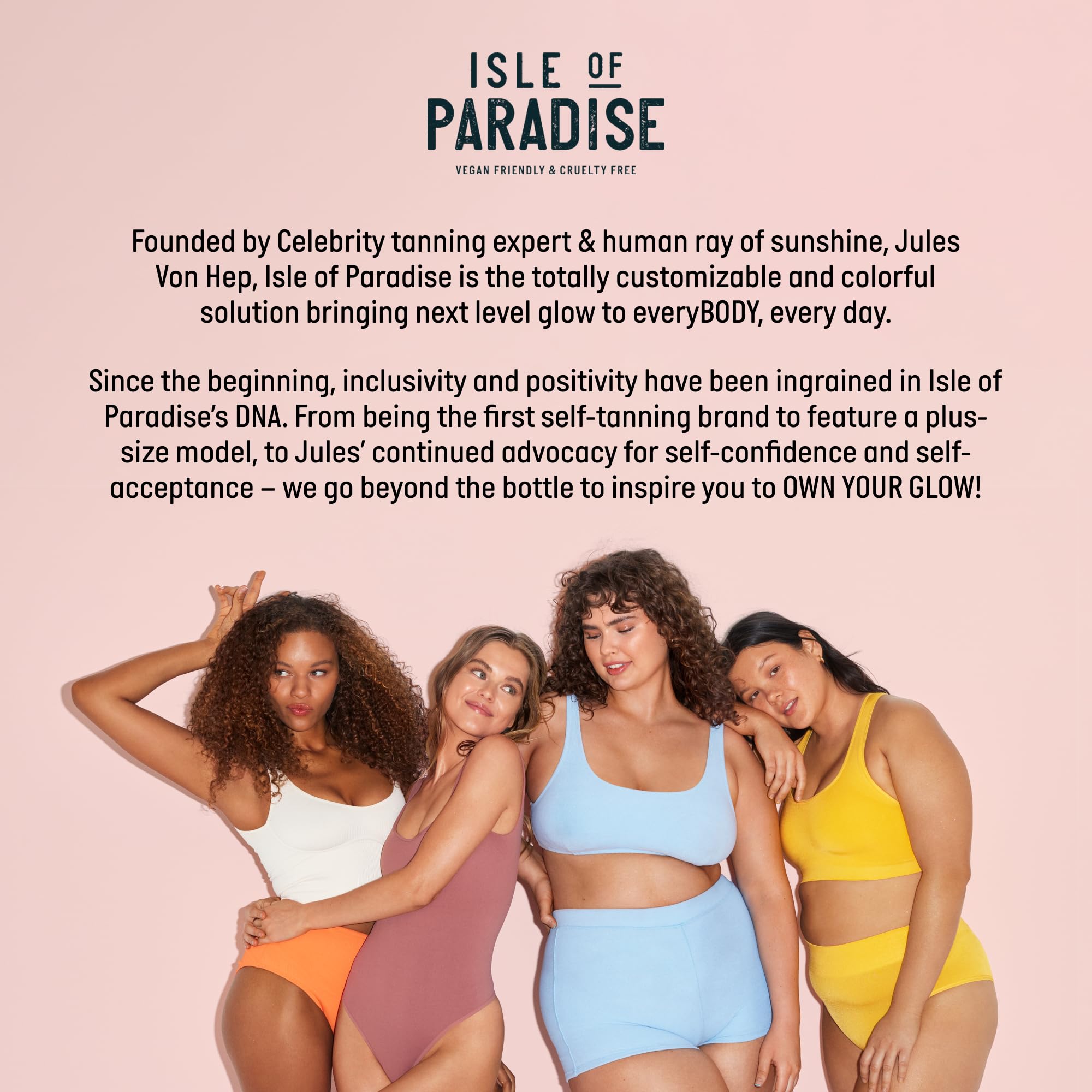 Isle of Paradise tan fades evenly for a natural finish.