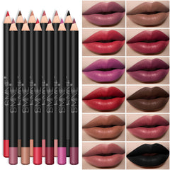 IS'MINE 12pcs lip liner set packaging showing organized case for daily color options