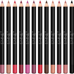 IS'MINE Matte Lip Liner Set swatches showing 12 colors for precise definition