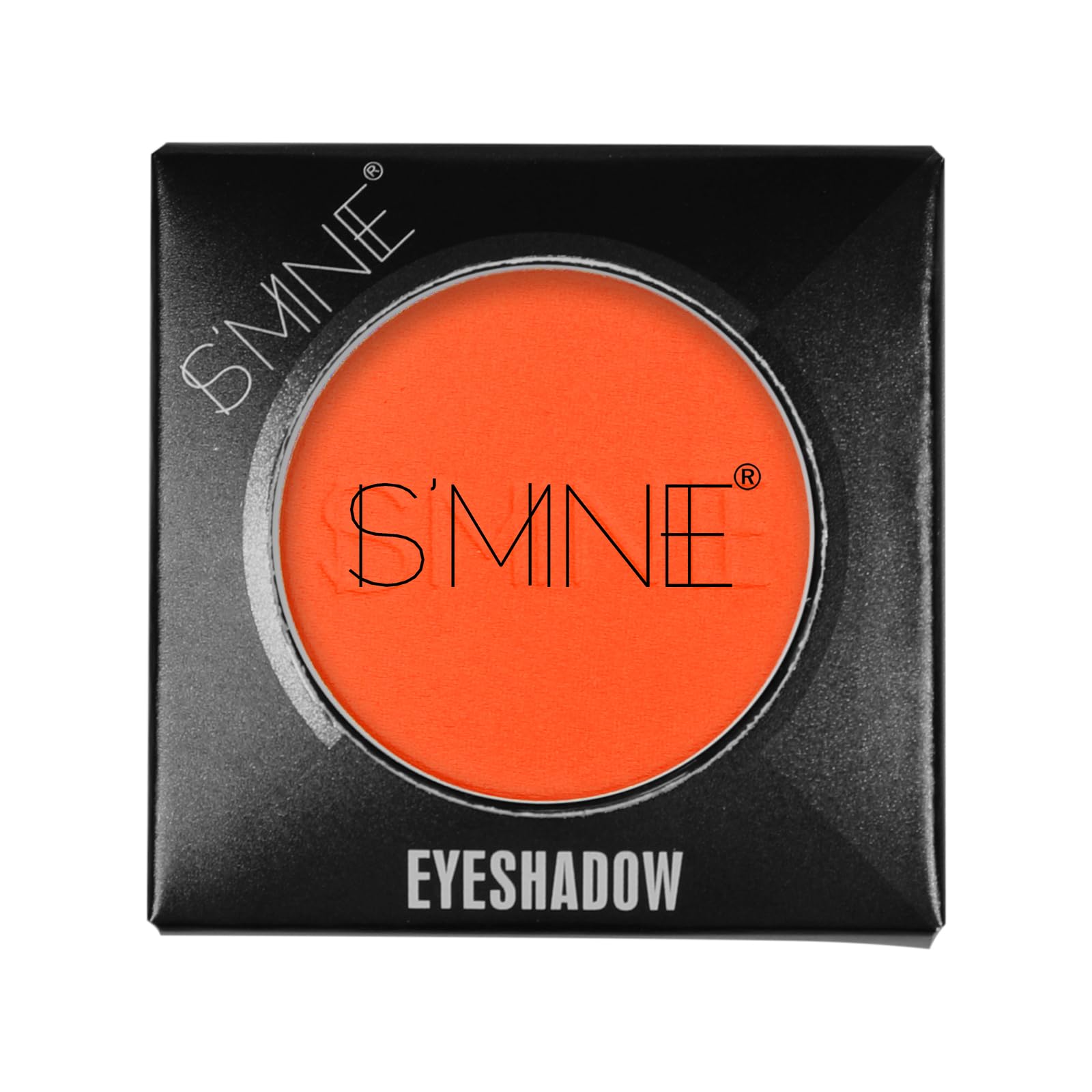 IS'MINE orange matte eyeshadow close-up highlights smooth powder texture.