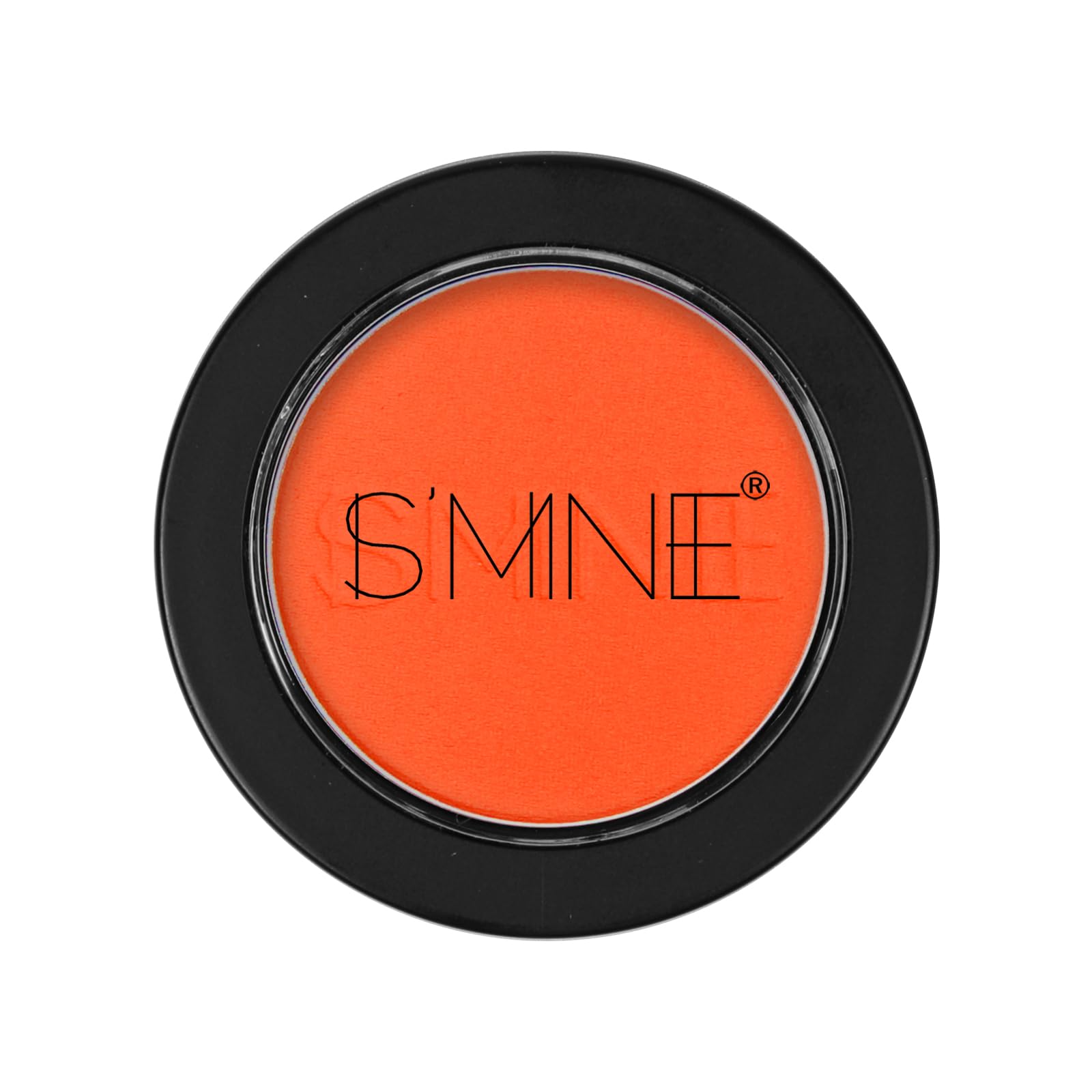 IS'MINE orange matte eyeshadow swatch on arm shows vivid color.