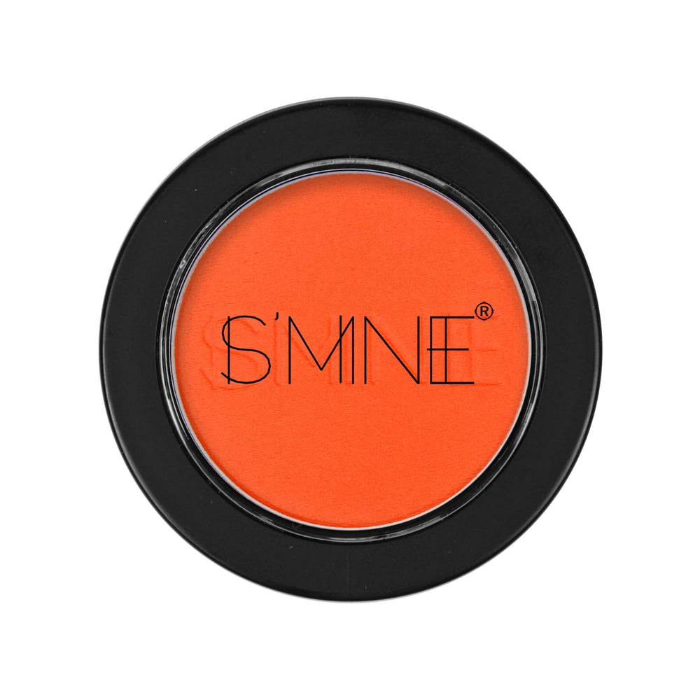 IS'MINE orange matte eyeshadow swatch on arm shows vivid color.
