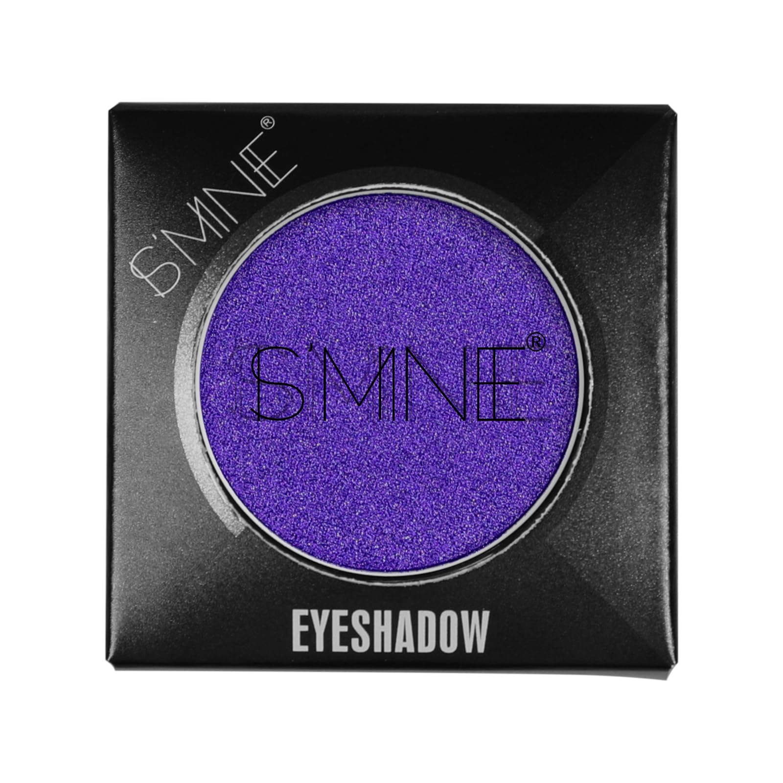IS'MINE purple shimmer eyeshadow palette swirl texture reveals rich payoff.