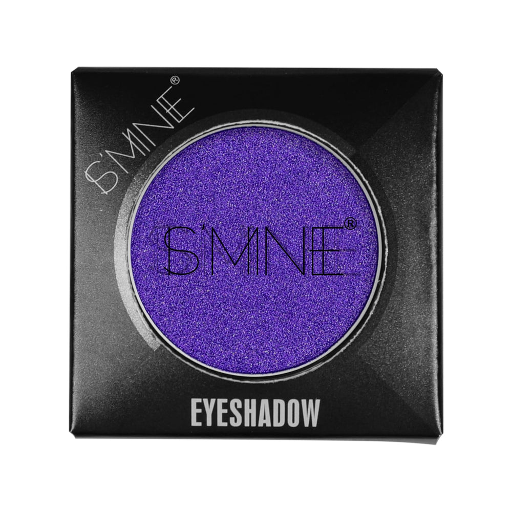 IS'MINE purple shimmer eyeshadow palette swirl texture reveals rich payoff.