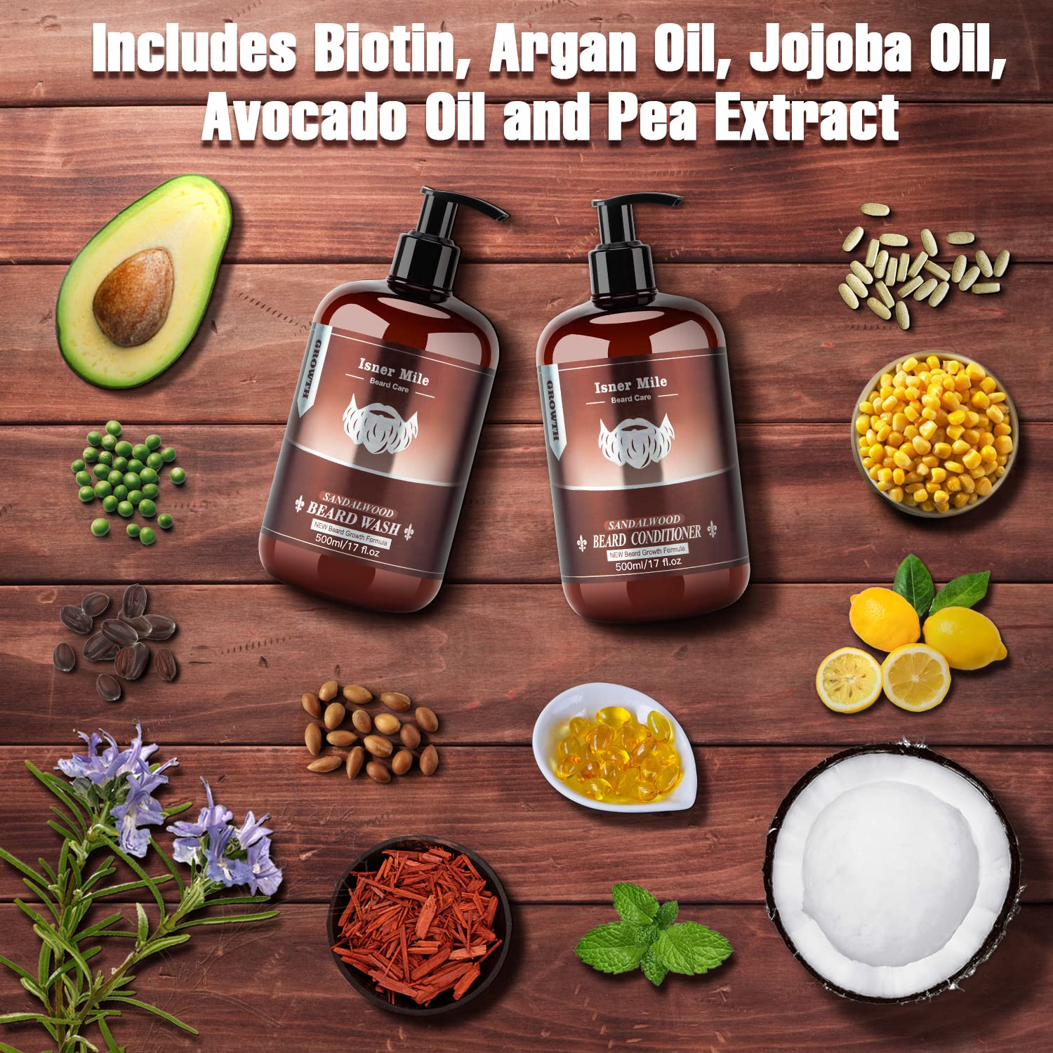 ISNER MILE biotin-argan-jojoba oils visual highlighting nourishing oils for a healthy routine.