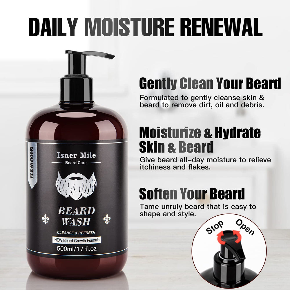 ISNER MILE grooming kit packaging displayed for premium beard care