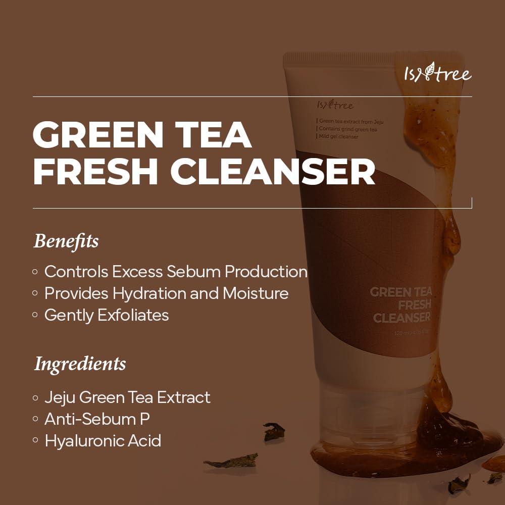 IsNtree gel-to-micellar cleanser texture demonstrates gentle impurity removal