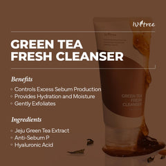 IsNtree gel-to-micellar cleanser texture demonstrates gentle impurity removal