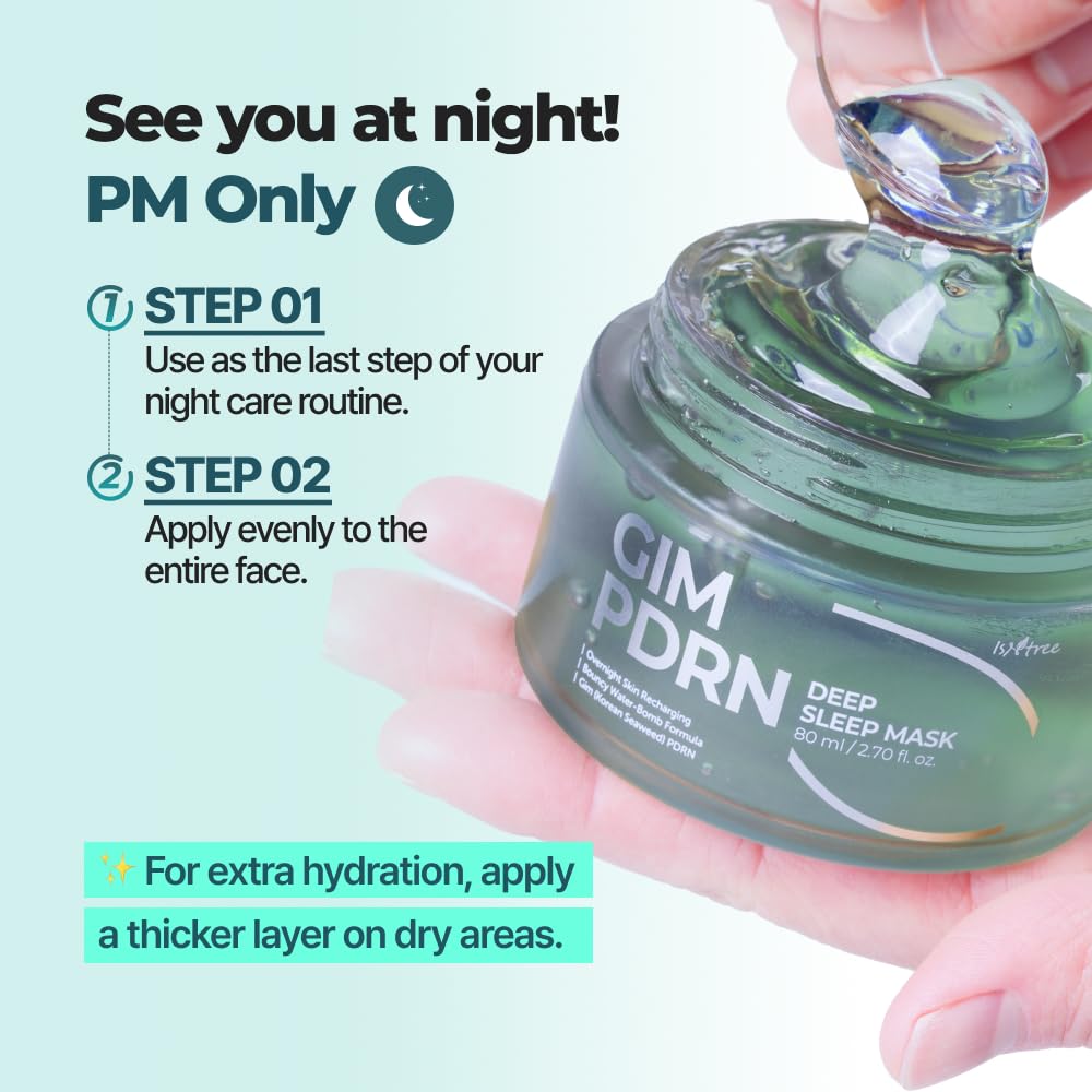 isntree gim pdrn deep sleep mask easy to spread gel that absorbs without stickiness