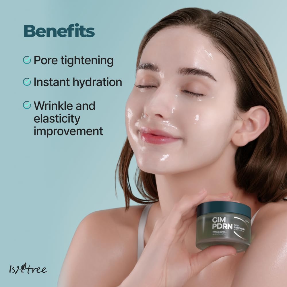isntree gim pdrn deep sleep mask hydration boost for a plumper morning look