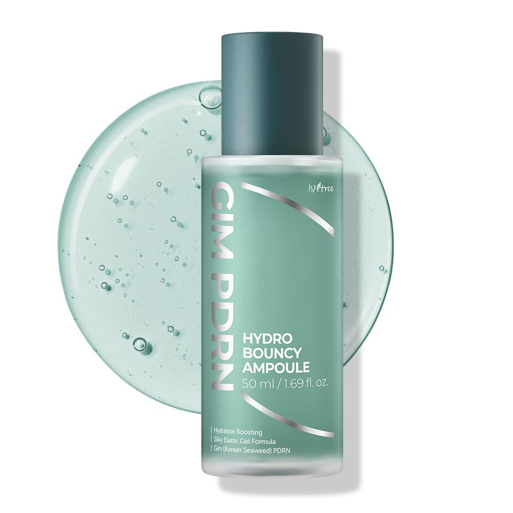 ISNTREE Gim PDRN Hydro Bouncy Ampoule bottle demonstrates premium hydration for daily care.