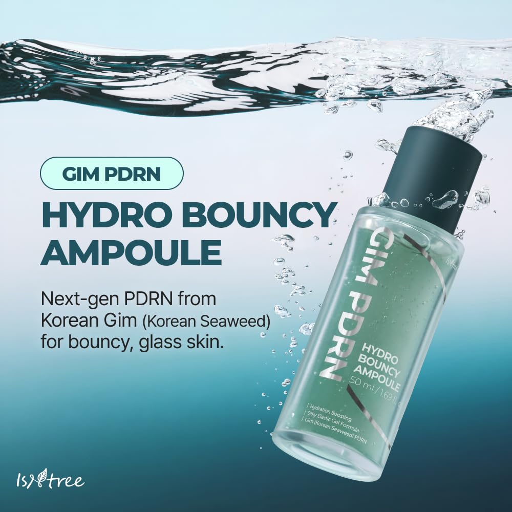 ISNTREE Gim PDRN Hydro Bouncy Ampoule pump-dispense enables clean, mess-free application.