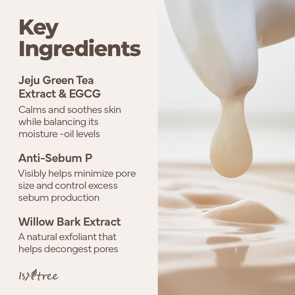 IsNtree Green Tea Fresh Emulsion packaging reveals Jeju green tea ingredients