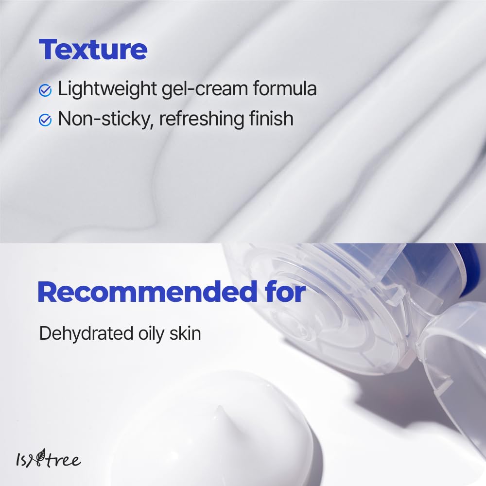 IsNtree Hyaluronic Acid Aqua Gel Cream packaging highlights fragrance-free formula