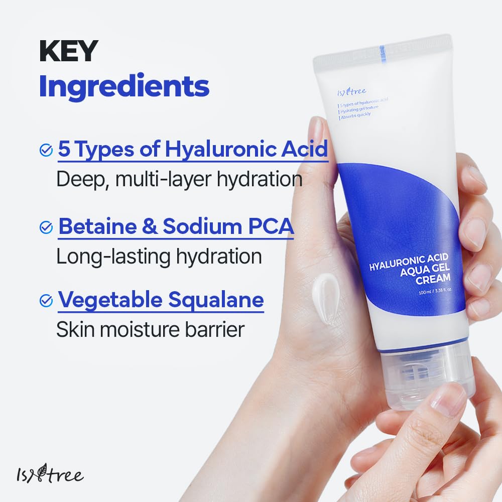 IsNtree Hyaluronic Acid Aqua Gel Cream under makeup prep hydration