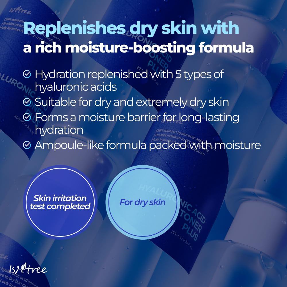 IsNtree Hyaluronic Acid Toner texture close-up reveals lightweight non sticky feel