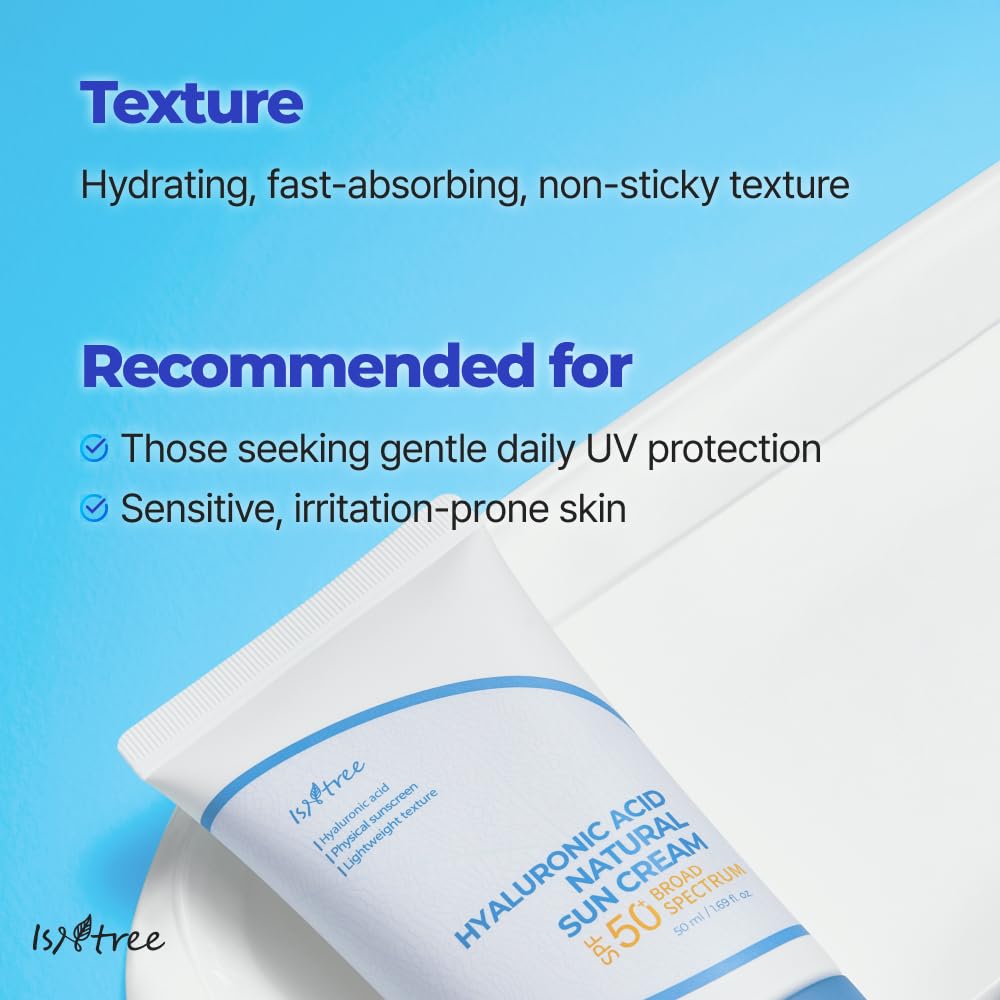 ISNTREE Hyaluronic Mineral Sunscreen logo and label indicate trusted protection