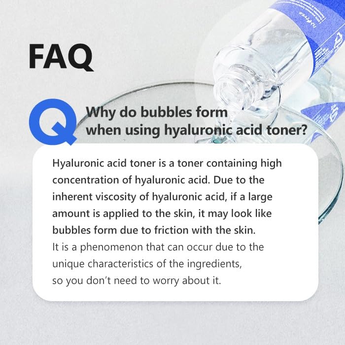 ISNTREE Hyaluronic Acid Toner applied during skincare routine.