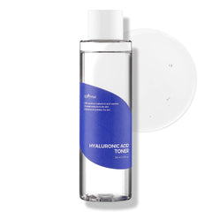ISNTREE Hyaluronic Acid Toner bottle close-up for deep hydration.