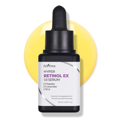 IsNtree Hyper Retinol EX 1.0 serum bottle on a clean vanity for easy nightly use.