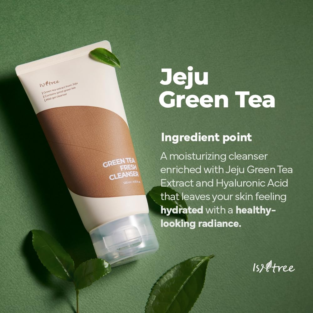 IsNtree Jeju Green Tea extract leaves provide antioxidant-inspired skincare