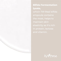ISNTREE TW-Real Bifida Collagen Ampoule packaging-box highlights ingredients and eco-friendly design.