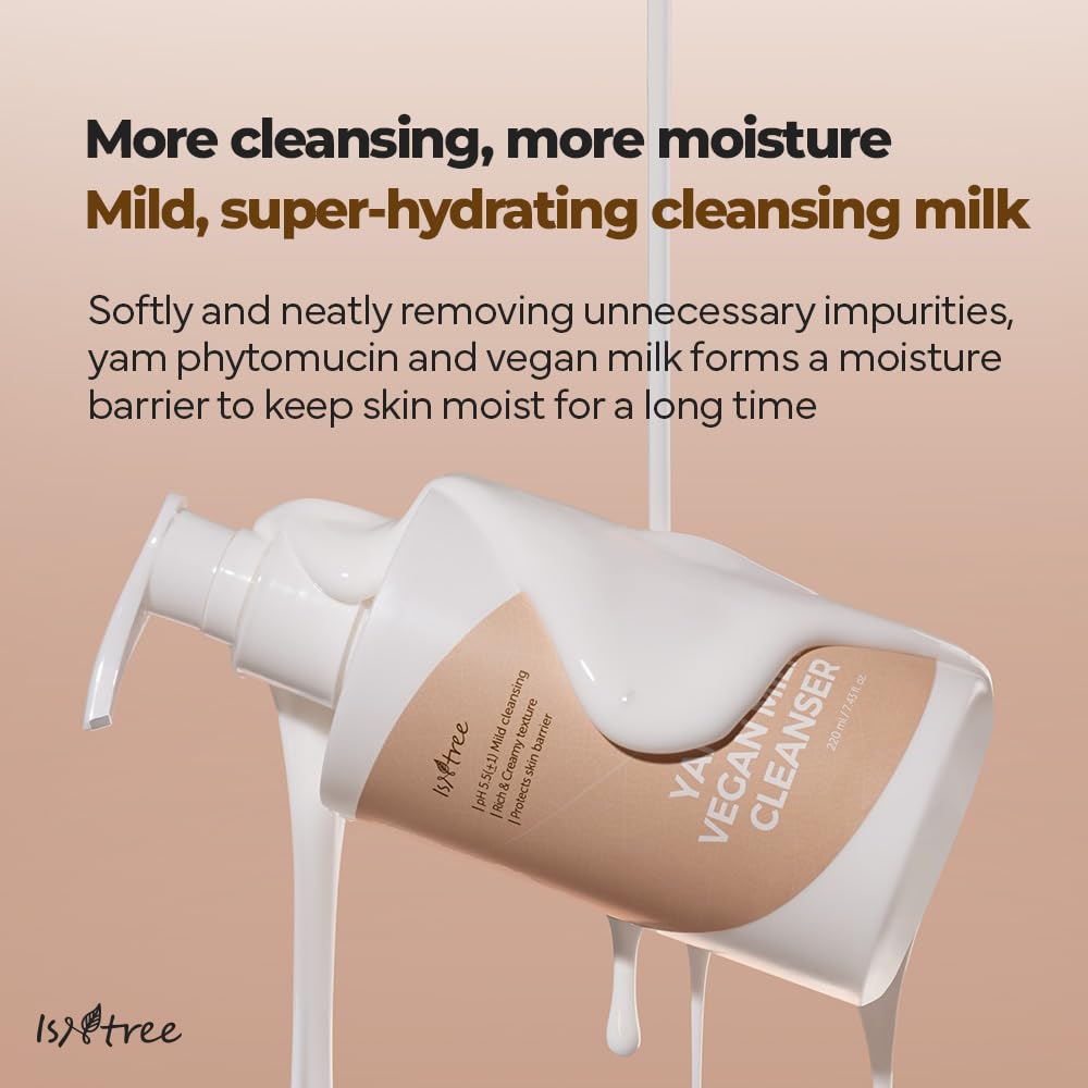 IsNtree Yam Root Vegan Milk Cleanser ideal for dry sensitive skin scenario