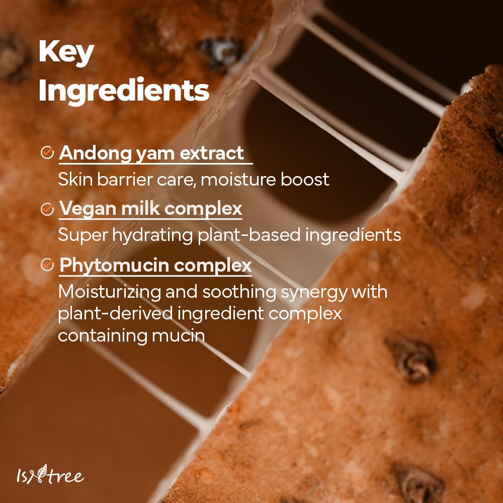 IsNtree Yam Root Vegan Milk Cleanser yam root extract soothing and hydrating skin