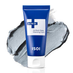 ISOI ACNI Deep Cleansing Foam bottle promotes oil balance for clean, comfortable skin.