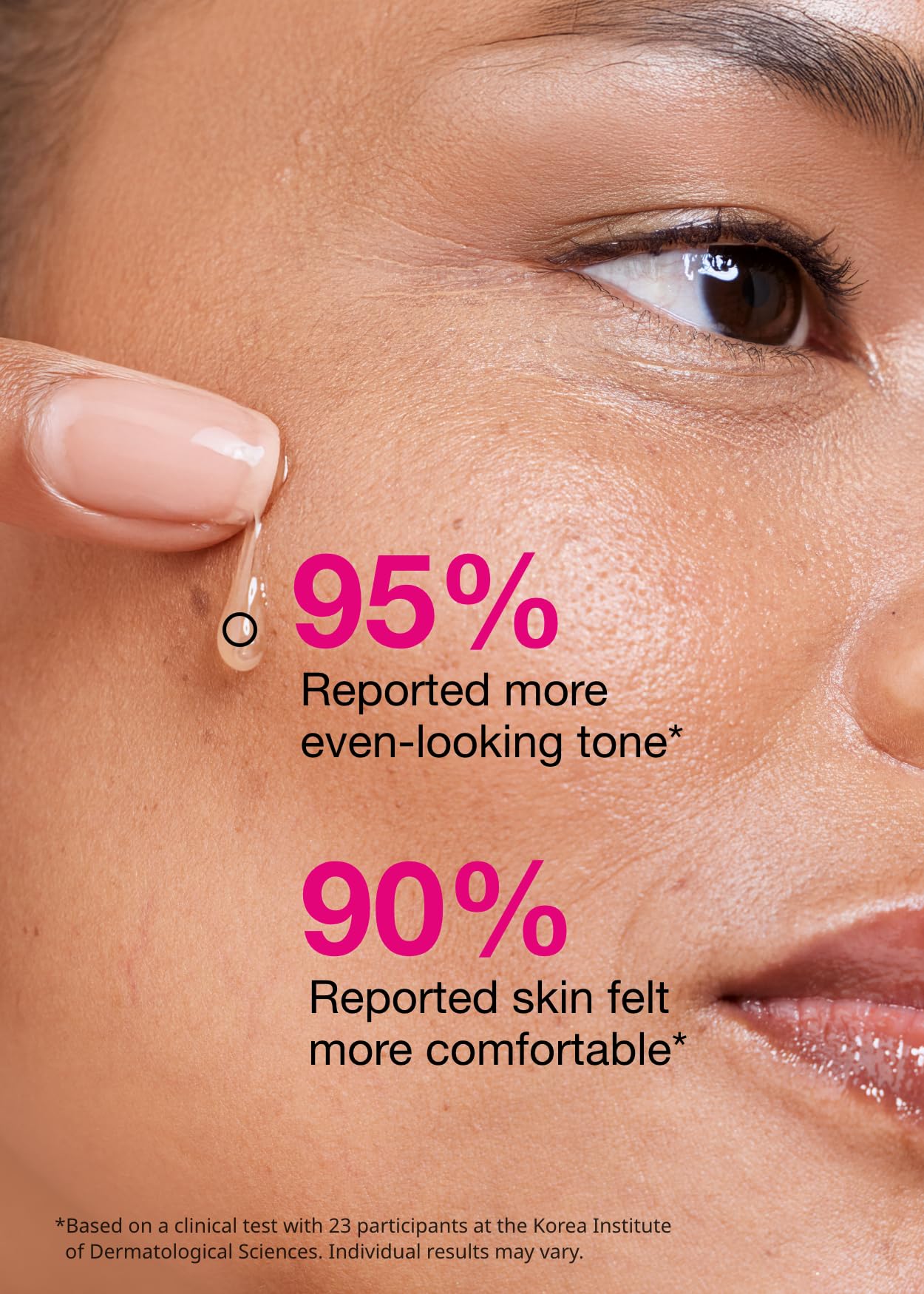 Arbutin-focused label on ISOI serum emphasizing gentle brightness and care