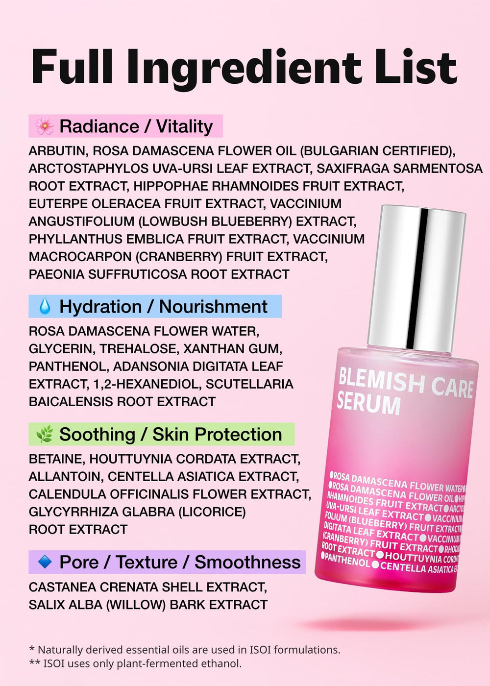 ISOI Blemish Care Up Serum daily-use routine shows hydration for balanced skin.