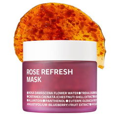 ISOI Bulgarian Rose Refresh Mask jar close-up highlighting luxurious hydration and soothing texture