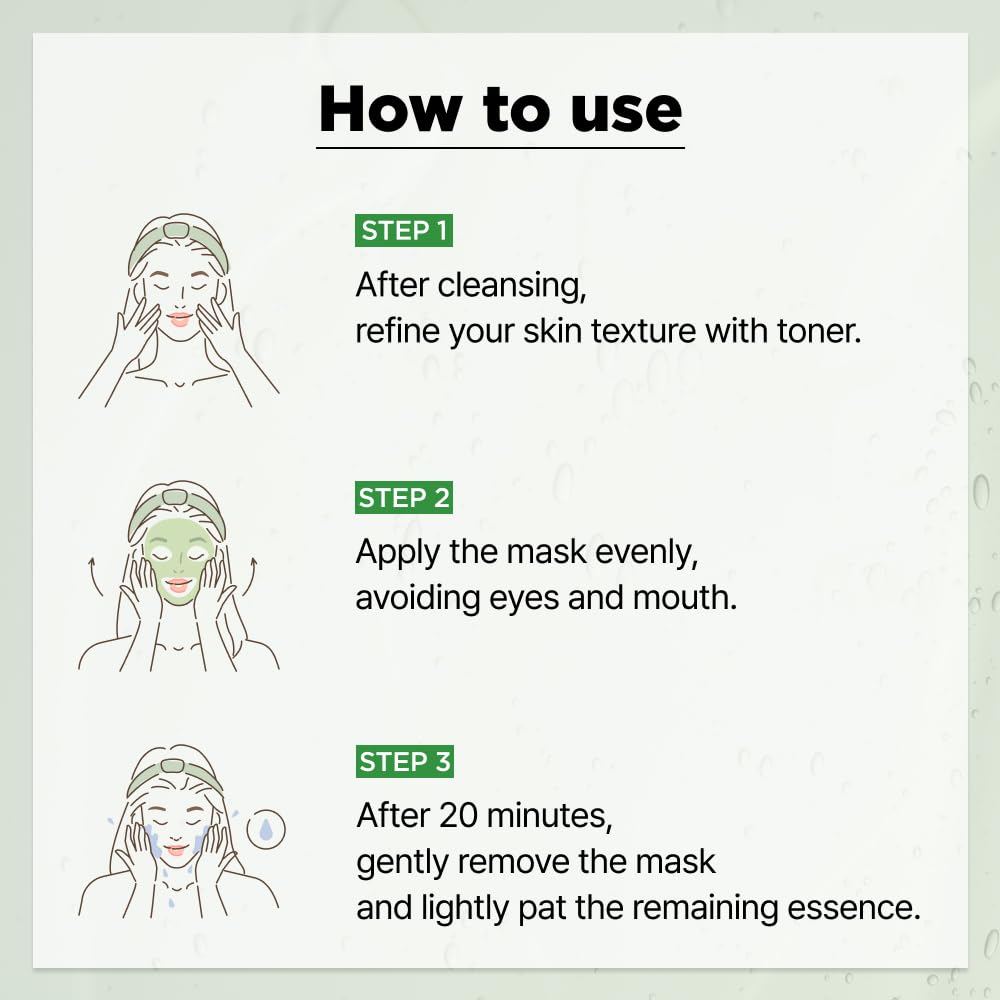 ISOI CICAGO Cica SOS Mask Pack essence being absorbed into the skin.