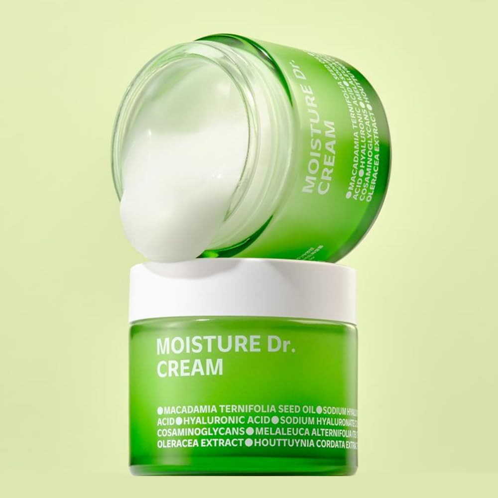 Front view of ISOI Moisture Dr. Soothing Cream 70ml labeled jar.