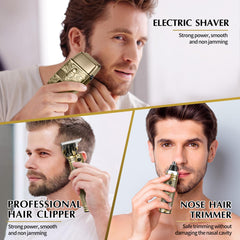 IsoLytrin T-blade beard trimmer closeup showing sharp, fast trimming.