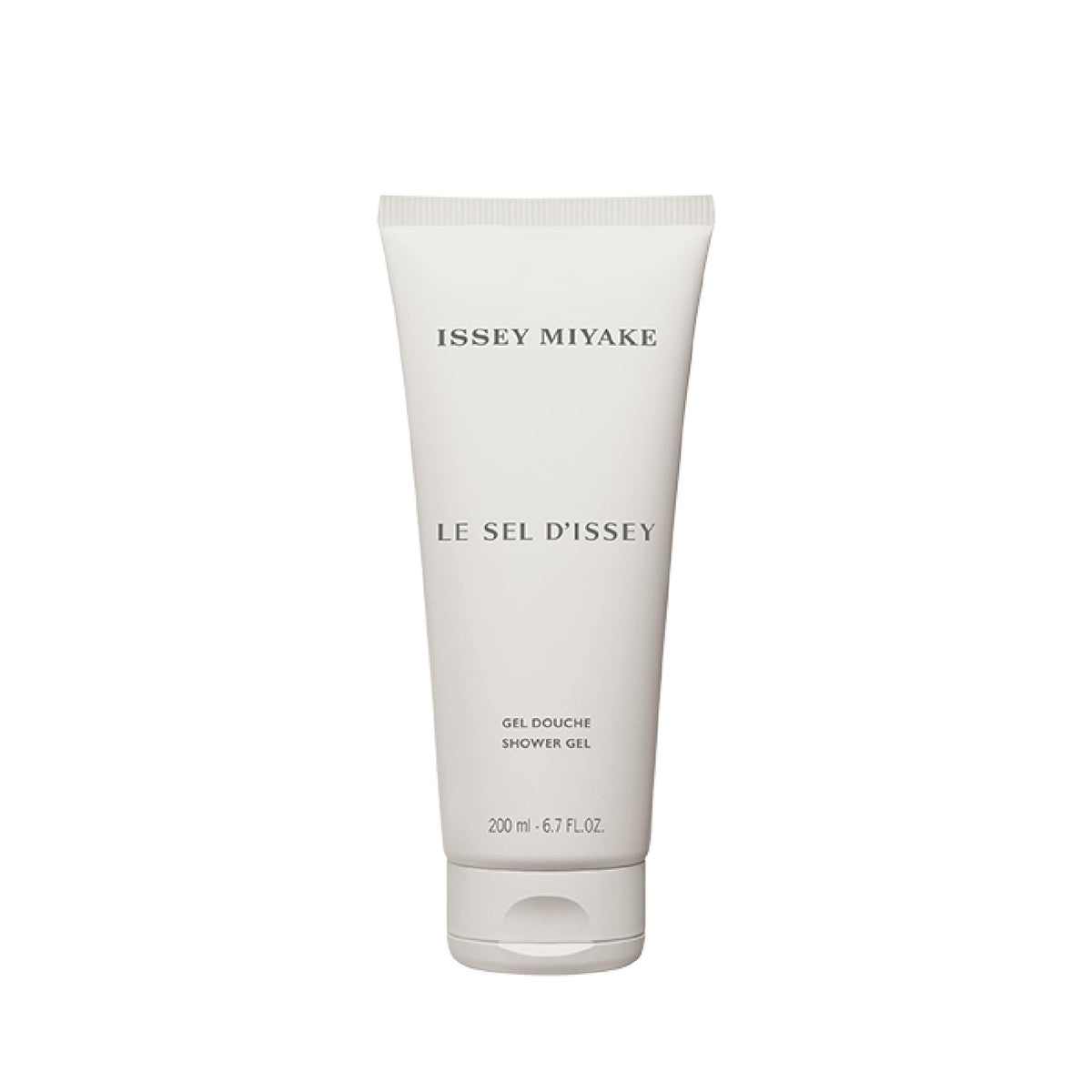 Issey Miyake Le Sel d’Issey shower gel bottle close-up with refreshing marine notes