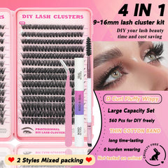 ISTGIFT 560-piece bundle with soft-band clusters for easy DIY lash styling.