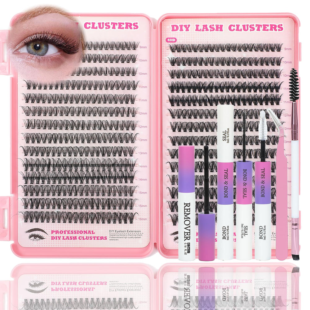 ISTGIFT Lash Clusters Kit 560 pcs with D curl and fluffy wispy lashes for natural looks
