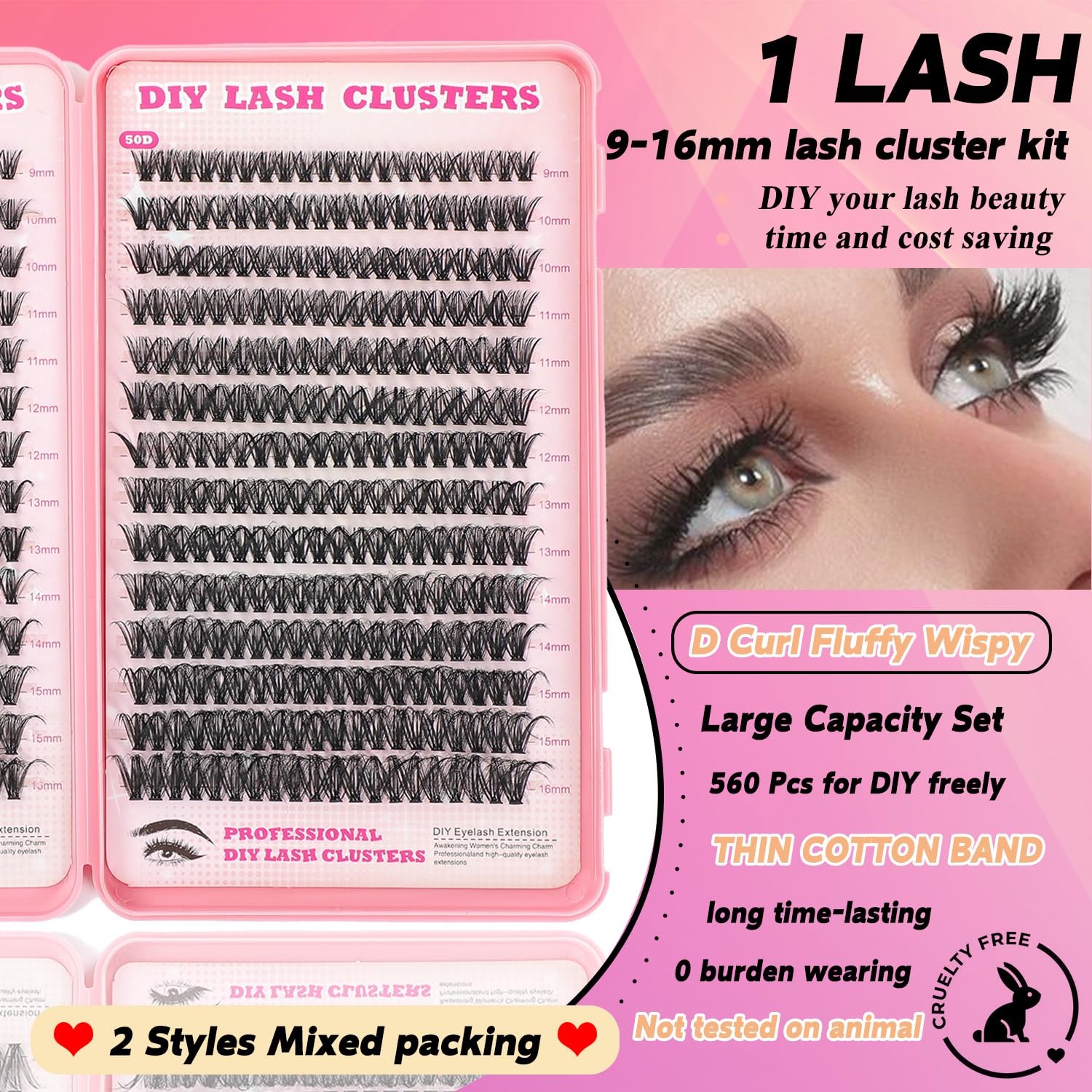 ISTGIFT Lash Clusters Kit dense bundle closeup shows realistic fiber and fluffy texture
