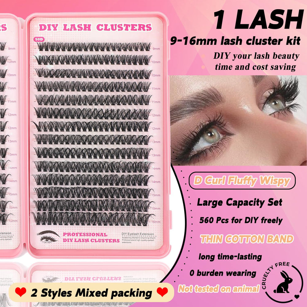 ISTGIFT Lash Clusters Kit dense bundle closeup shows realistic fiber and fluffy texture