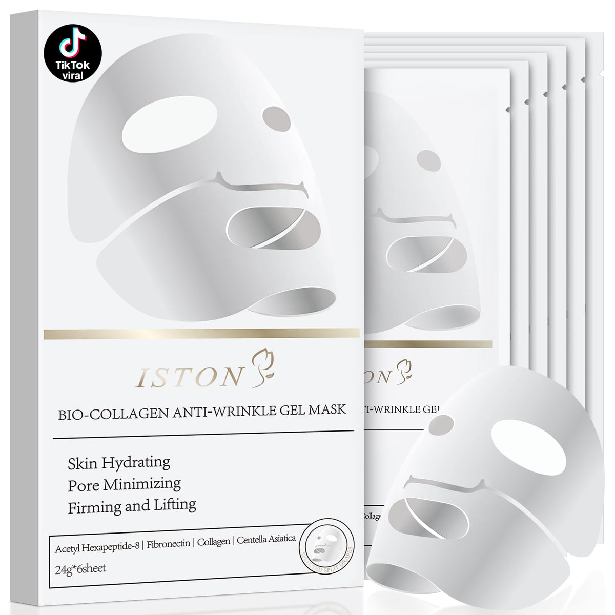 ISTON bio-collagen deep mask pack delivering intense hydration and elasticity.
