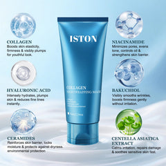 ISTON Collagen Night Wrap Mask application step close-up for easy use