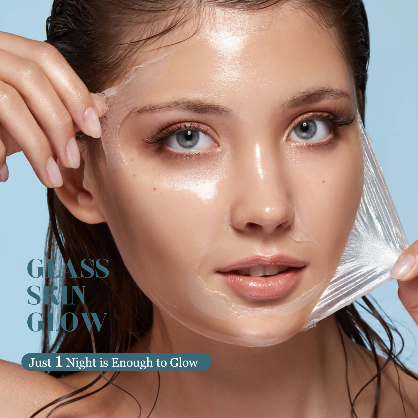 ISTON Collagen Night Wrap Mask dry-to-transparent transition during wear