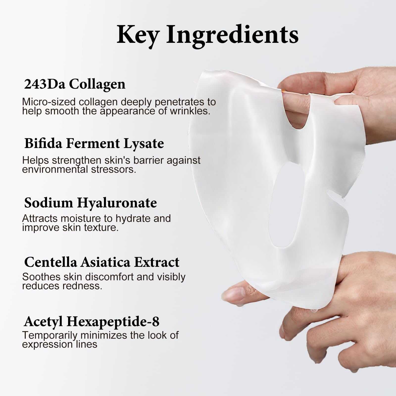 ISTON Ergonomic Hydrogel Mask sealing contours for full serum penetration.