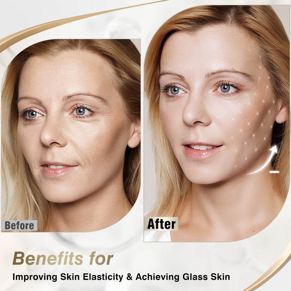 ISTON mask demonstrating elasticity-boost for firmer-looking skin.