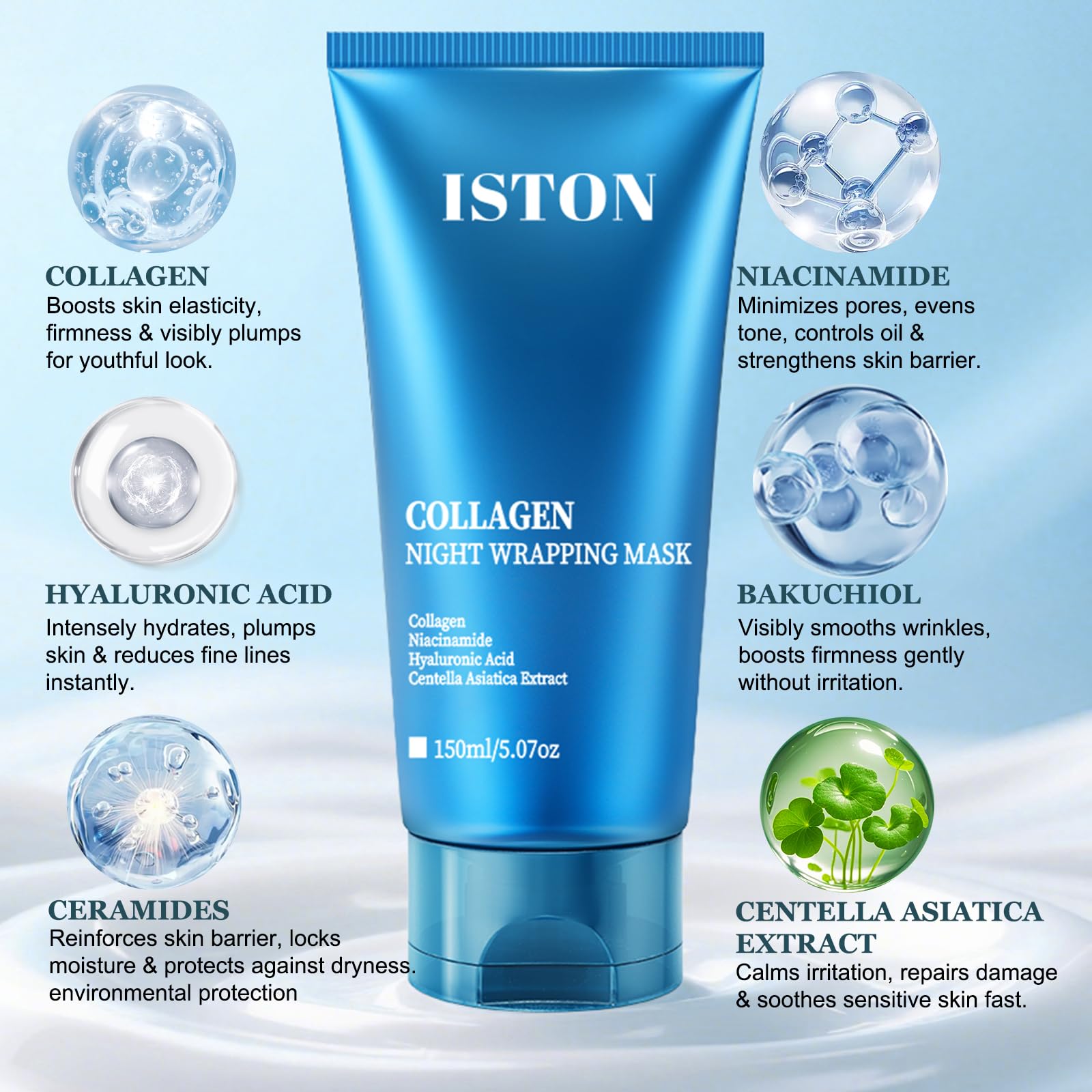ISTON Peel-off mask clear layer peels away easily
