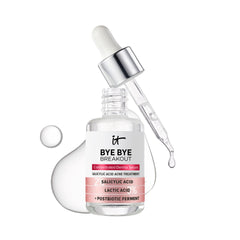 IT Cosmetics Bye Bye Breakout Serum bottle with pump for easy, precise dosing.