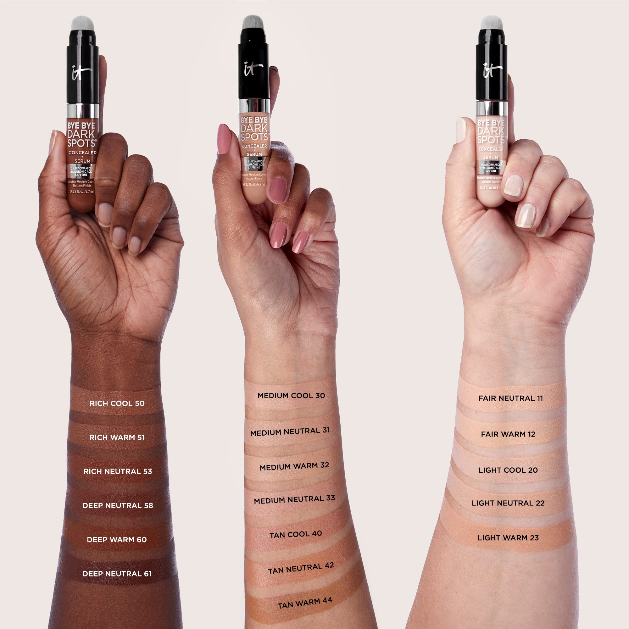 IT Cosmetics Brightening Serum niacinamide 2% drops for even tone.